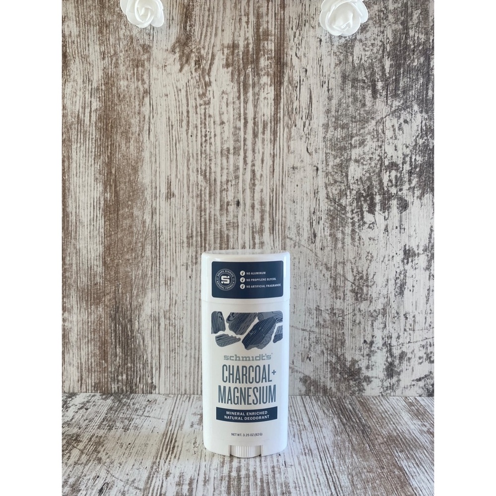 Brand new Schmidt’s Charcoal + Magnesium natural deodorant